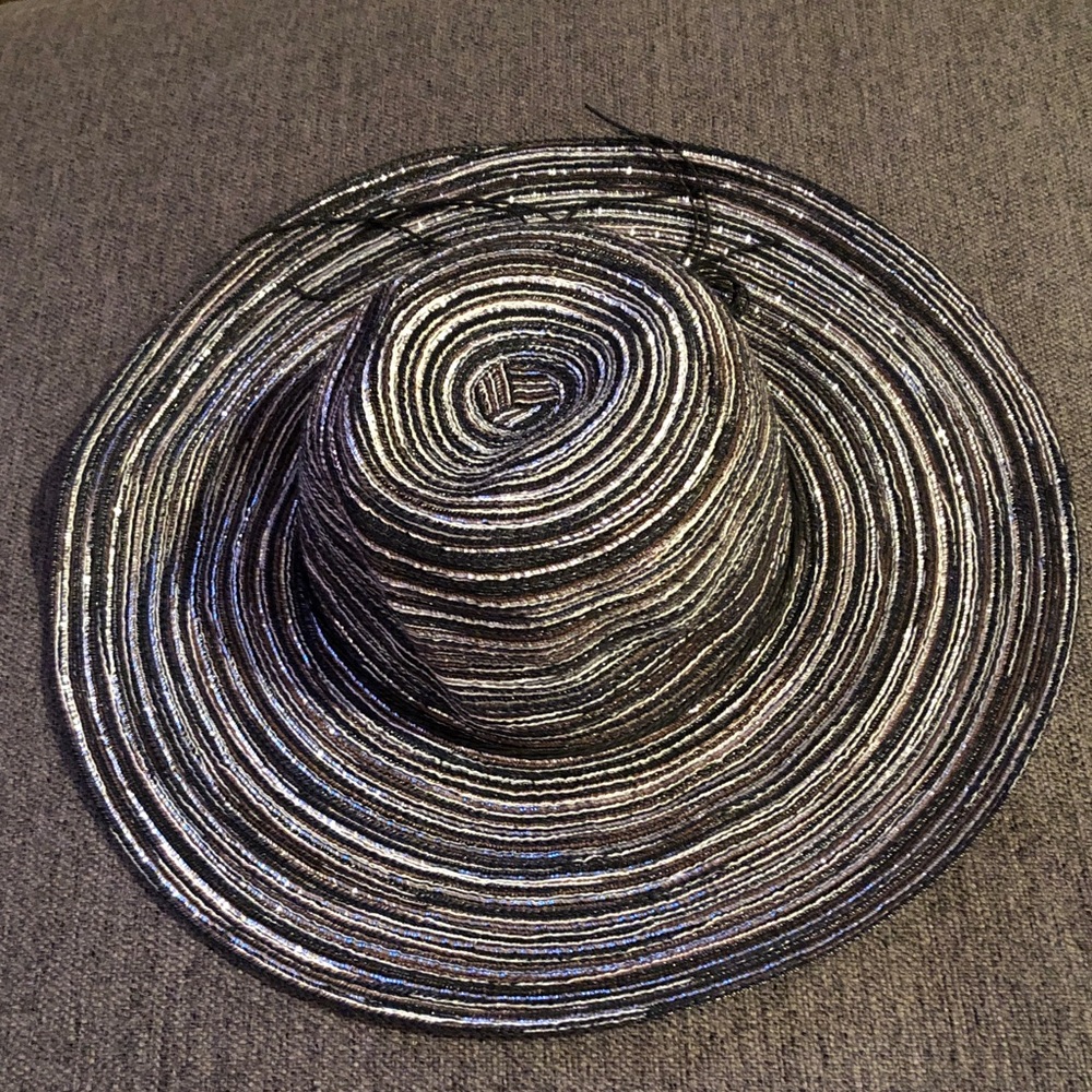 Zoe Madison unique Black and Silver Hat